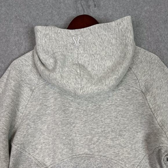 Lululemon Sweatshirt Womens M/L Scuba Oversized Half Zip Hoodie Heathered Grey - Picture 8 of 9